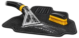 Carpet cleaning nozzle and vehicle floor mat