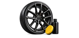 Glossy alloy wheel with ceramic coating supplies