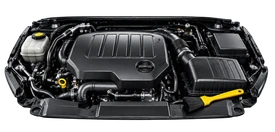 Clean engine bay with a yellow detailing brush