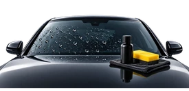 Water beading on vehicle glass with coating supplies